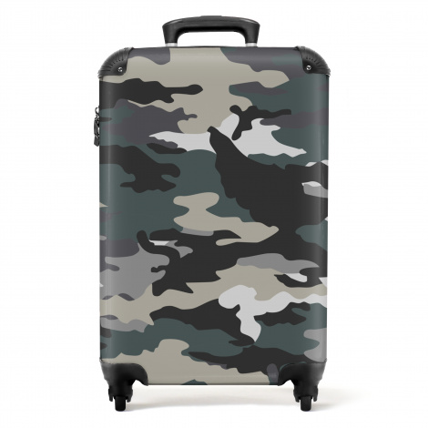 Koffer - Camouflage - Grijs - Camo - Design