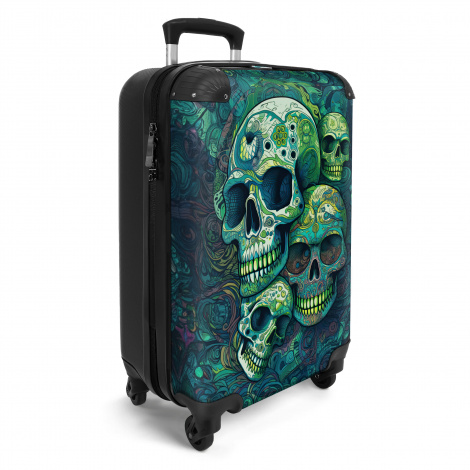 Koffer - Doodskop - Groen - Abstract - Natuur - Skull - Schedel-2