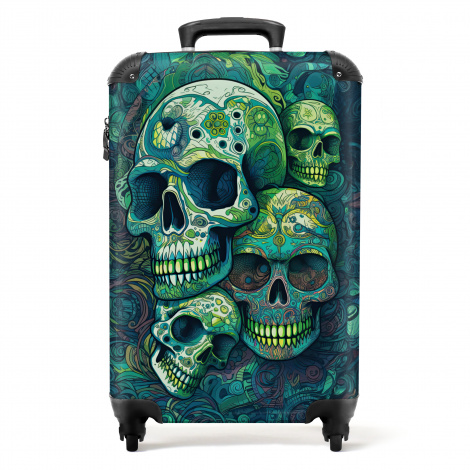 Koffer - Doodskop - Groen - Abstract - Natuur - Skull - Schedel