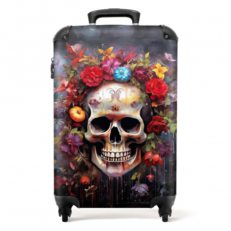 Koffer - Doodskop - Bloemen - Botanisch - Abstract - Skull - Schedel