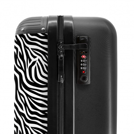 Koffer - Dierenprint - Zebra - Design - Zwart wit-3