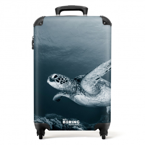 Koffer - Schildpad - Zee - Blauw - Dieren