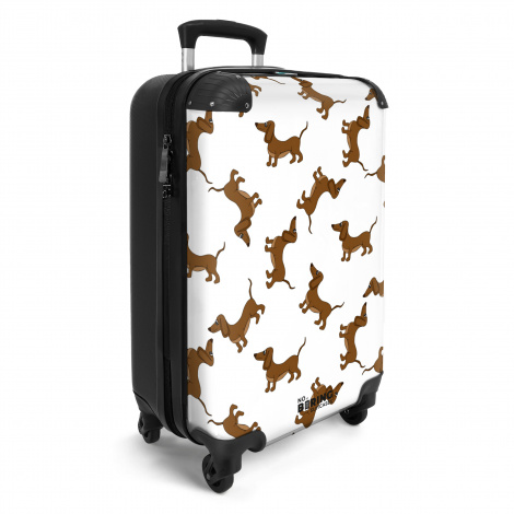 Koffer - Hond - Patroon - Bruin - Dieren-2
