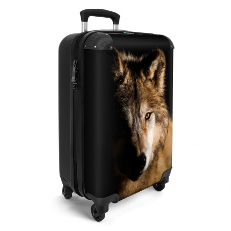 Koffer - Wolf - Dieren - Zwart - Portret-2
