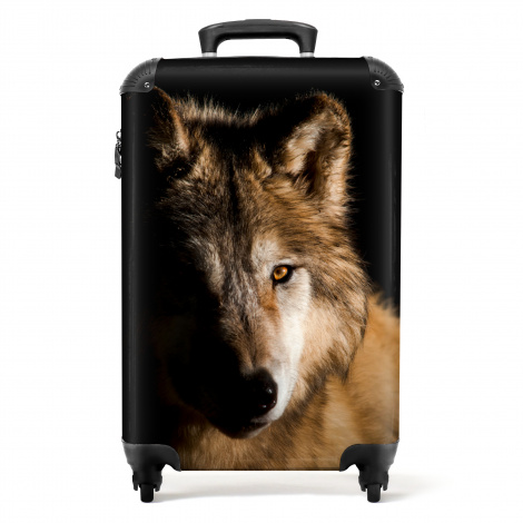 Koffer - Wolf - Dieren - Zwart - Portret