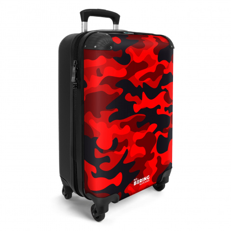 Koffer - Camouflage - Rood - Zwart - Camo-2
