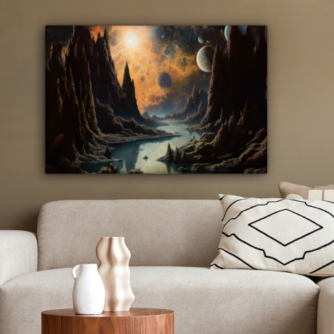 Leinwandbild - Gebirge - Fluss - Fluss - Planeten-2