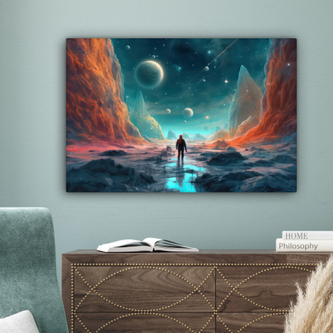 Leinwandbild - Berge - Weltraum - Planeten - Astronaut-4