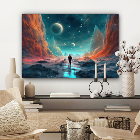 Leinwandbild - Berge - Weltraum - Planeten - Astronaut-3