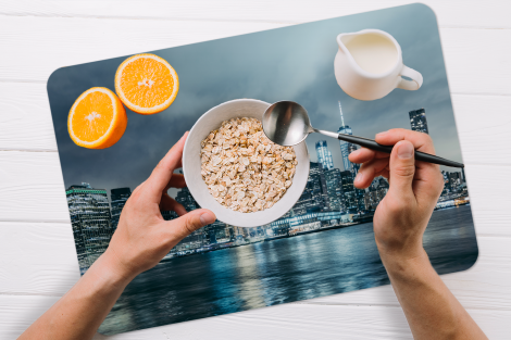 Premium placemats (6 stuks) - New York - Skyline - Winter - 45x30 cm-2