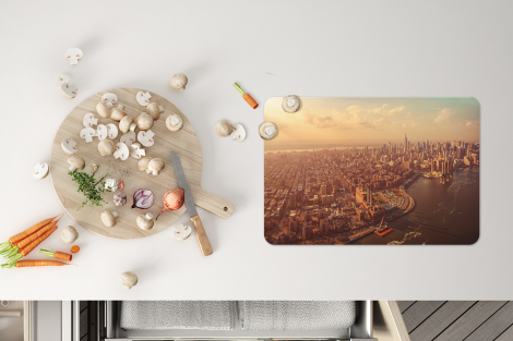 Premium placemats (6 stuks) - New York - Skyline - Goud - 45x30 cm-4