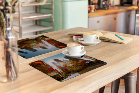 Premium placemats (6 stuks) - New York - Amerika - Reclamebord - 45x30 cm-3
