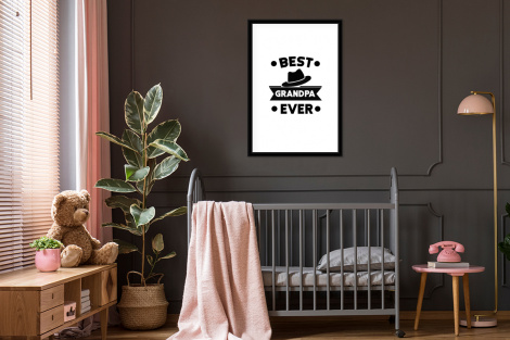Poster met lijst - Opa - Quotes - Best grandpa ever - Spreuken - Staand-3