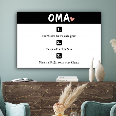 Canvas - Quotes - Oma is de allerliefste - Spreuken - Oma-3