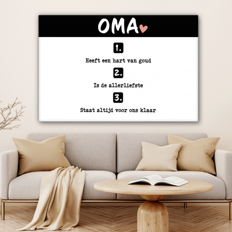 Canvas - Quotes - Oma is de allerliefste - Spreuken - Oma-4