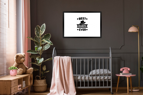 Poster met lijst - Opa - Quotes - Best grandpa ever - Spreuken - Liggend-3