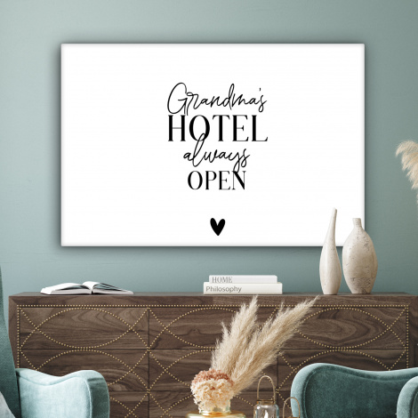 Canvas - Quotes - Spreuken - Oma - Grandma's hotel always open-3