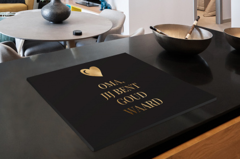 Inductiebeschermer - Oma jij bent goud waard - Quotes - Spreuken - Oma-2