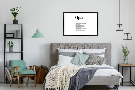 Poster met lijst - Quotes - Opa betekenis - Spreuken - Woordenboek - Liggend-4