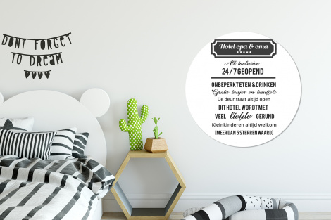 Muurcirkel - Hotel opa & oma - Spreuken - Opa - Quotes - Oma-2