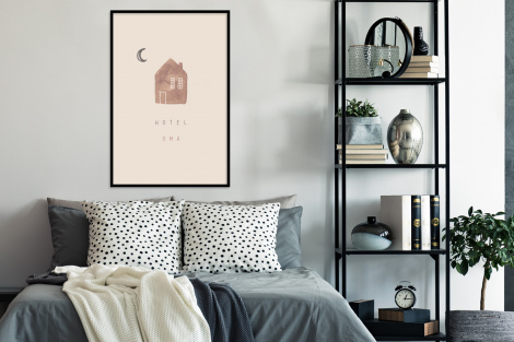 Poster met lijst - Spreuken - Hotel oma - Oma - Quotes - Staand-4
