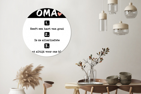 Muurcirkel - Quotes - Oma is de allerliefste - Spreuken - Oma-3