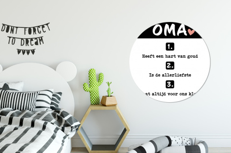 Muurcirkel - Quotes - Oma is de allerliefste - Spreuken - Oma-2