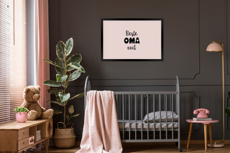 Poster met lijst - Quotes - Oma - Beste oma ooit - Spreuken - Liggend-3