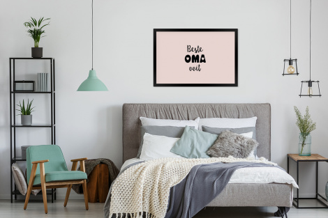 Poster met lijst - Quotes - Oma - Beste oma ooit - Spreuken - Liggend-4