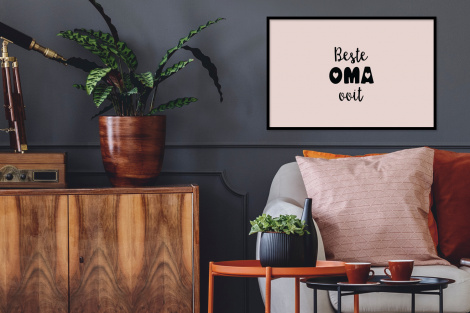 Poster met lijst - Quotes - Oma - Beste oma ooit - Spreuken - Liggend-2