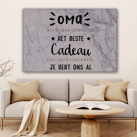 Canvas - Oma - Spreuken - Oma je hebt ons al - Quotes-4
