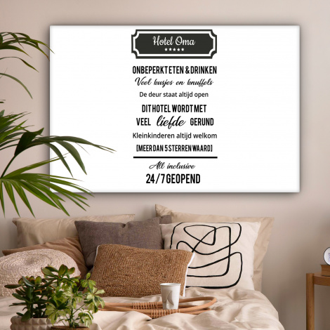 Canvas - Hotel oma - Spreuken - Oma - Quotes-2
