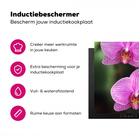 Inductiebeschermer - Roze orchidee-3