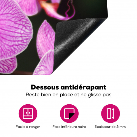 Protège-plaque à induction - Orchidée rose-4