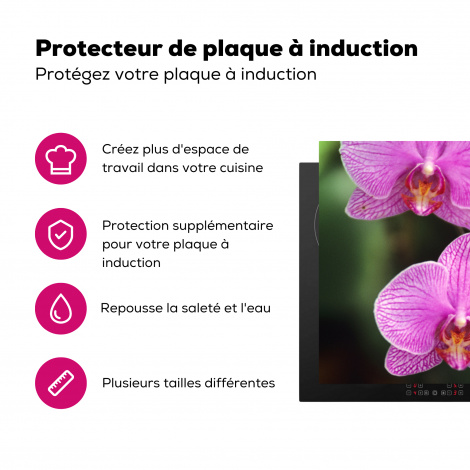 Protège-plaque à induction - Orchidée rose-3