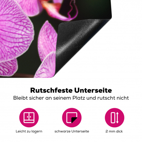 Herdabdeckplatte Rosa Orchidee-4
