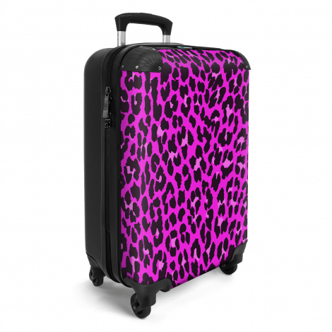 Koffer - Panterprint - Roze - Neon - Meisje - Kinderen-2