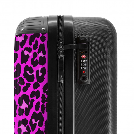 Koffer - Panterprint - Roze - Neon - Meisje - Kinderen-3