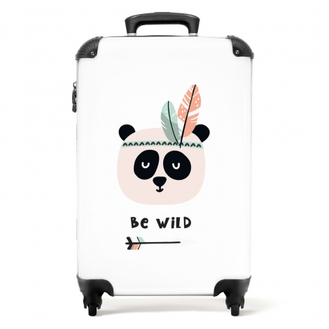 Koffer - Panda - Be wild - Veren - Indianentooi - Kind
