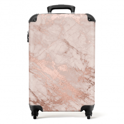 Koffer - Marmer - Rosegoud - Luxe - Glitter - Marmerlook