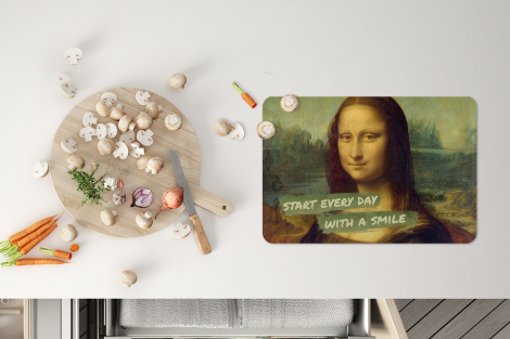 Premium placemats (6 stuks) - Mona Lisa - Da Vinci - Quote - 45x30 cm-thumbnail-4