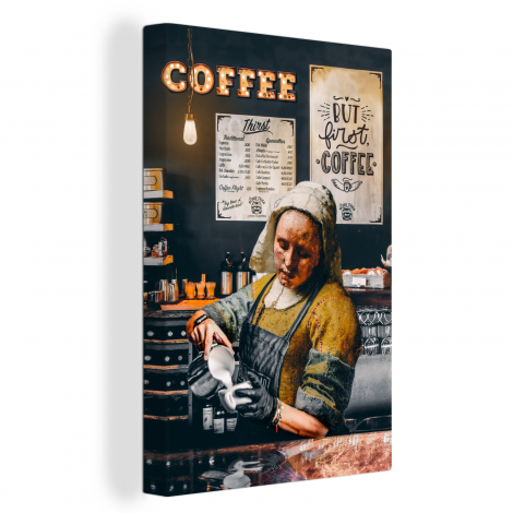 Canvas - Melkmeisje - Barista - Koffie-thumbnail-1