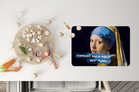 Tischset (6er Set) - Vermeer - Das Mädchen mit dem Perlenohrring - Zitat - 45x30 cm-4