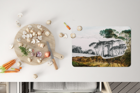 Premium placemats (6 stuks) - Italiaans Landschap - Hendrik Voogd - Kunst - 45x30 cm-4