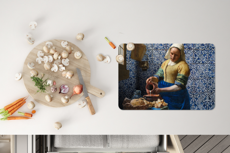 Premium placemats (6 stuks) - Melkmeisje - Delfts Blauw - Vermeer - 45x30 cm-thumbnail-4