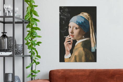 Canvas - Meisje met de parel - Johannes Vermeer - Sigaretten-thumbnail-2