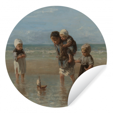 Behangcirkel - Kinderen der zee - Schilderij van Jozef Israëls-1