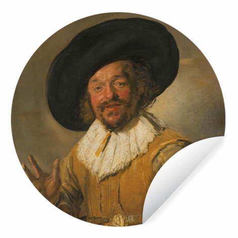 Runde Tapete - Der fröhliche Trinker - Gemälde von Frans Hals