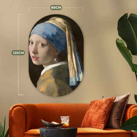 Tableau Toile "La Jeune Fille à La Perle" De Vermeer - Impression Sur Toile Tendue Sur Châssis, Prêt à Accrocher