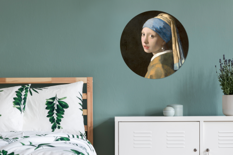 Behangcirkel - Meisje met de Parel - Schilderij van Johannes Vermeer-4